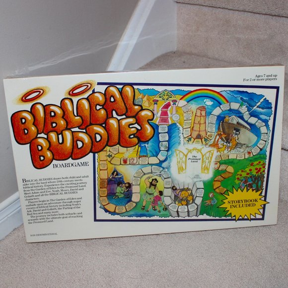 sealed vintage Biblical Buddies Christian board game 1988 Cabrew Canada ages 7+